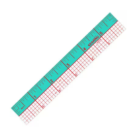 Kearing Dual Color Plastic Pattern Ruler, 6"