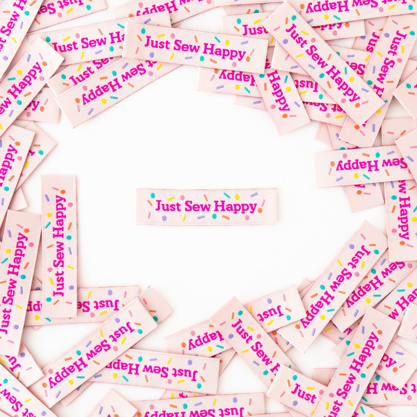 Sarah Hearts Labels, Just Sew Happy