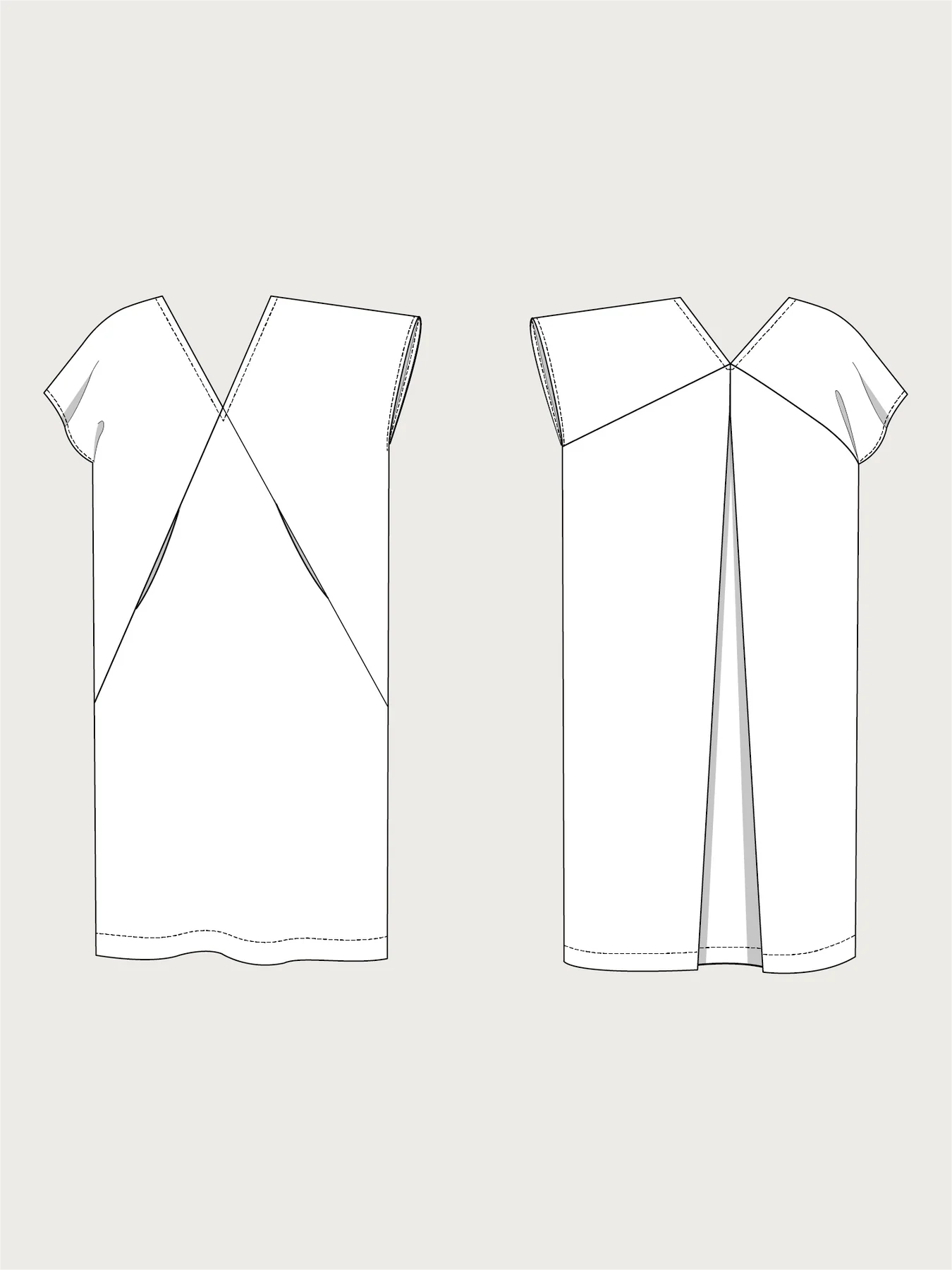 The Assembly Line Minimalist Kaftan Pattern, XS-3XL