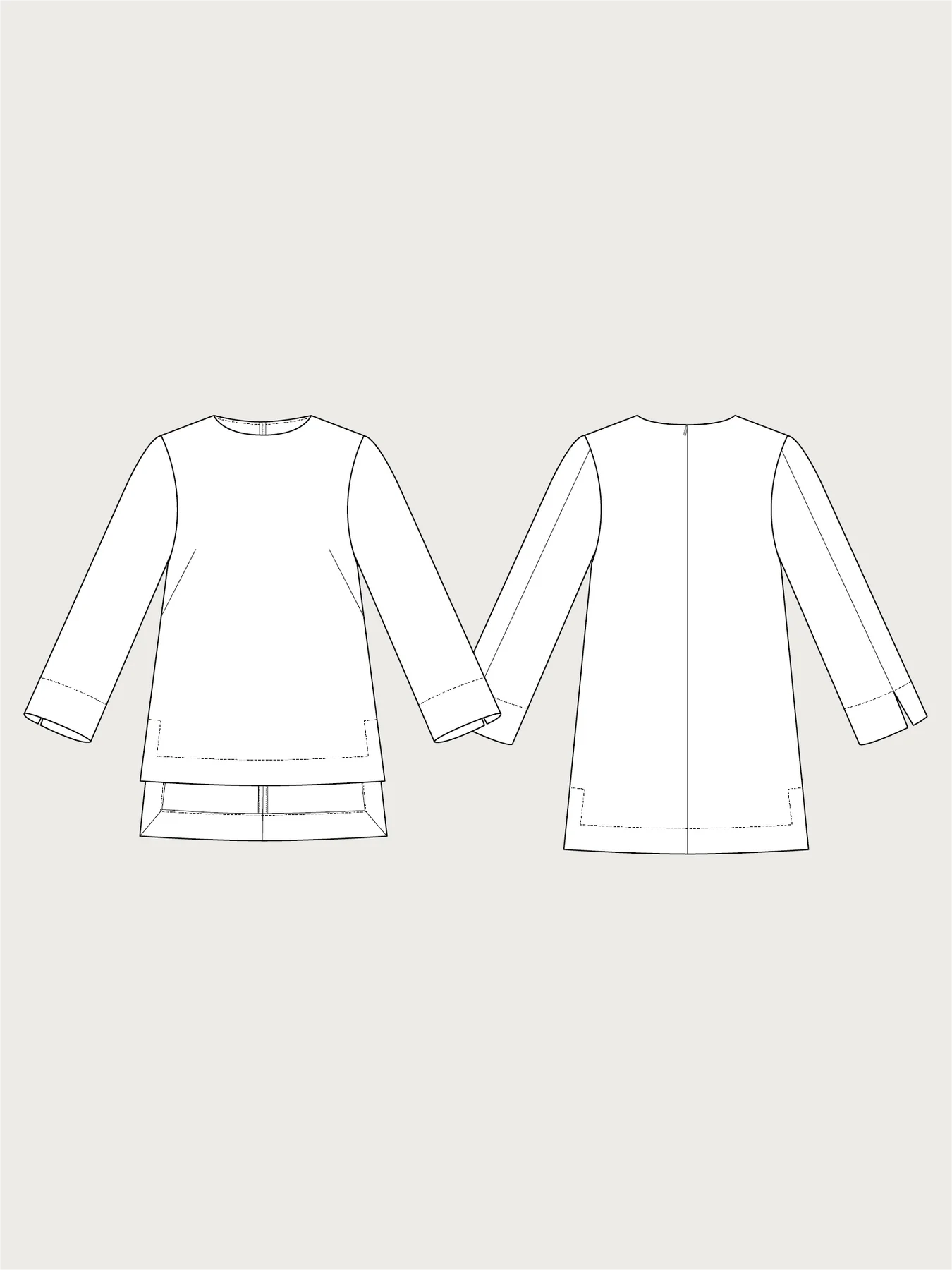 The Assembly Line Long Sleeve Tunic, Size XS-3XL