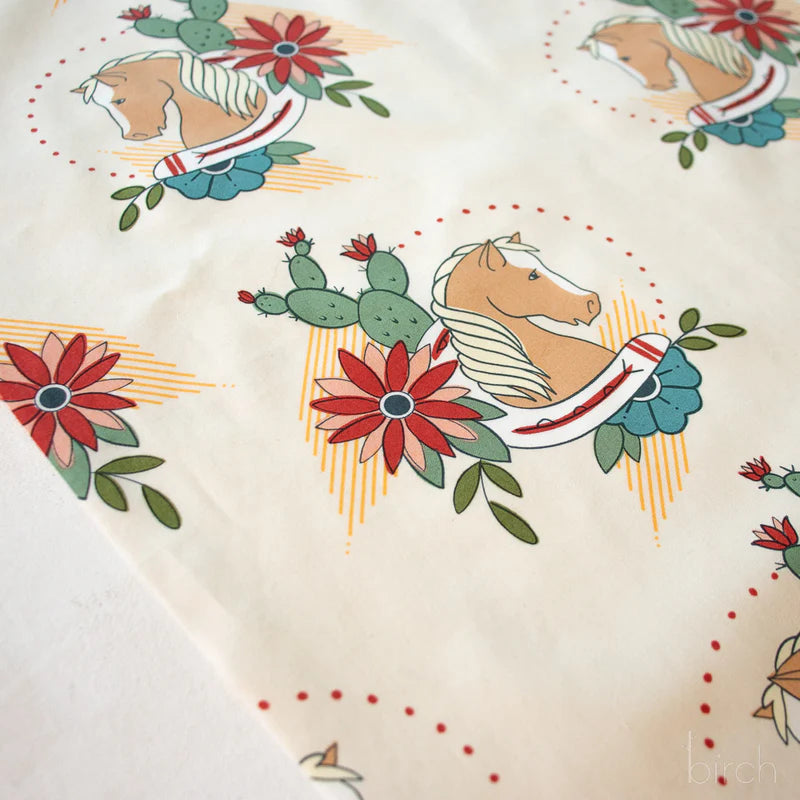 Birch Organic Cotton Poplin, Trigger - Almond Milk