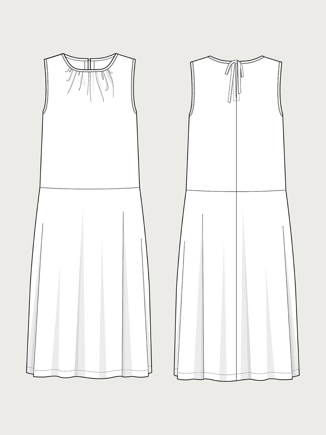 The Assembly Line Drop Waist Dress, XS-3XL
