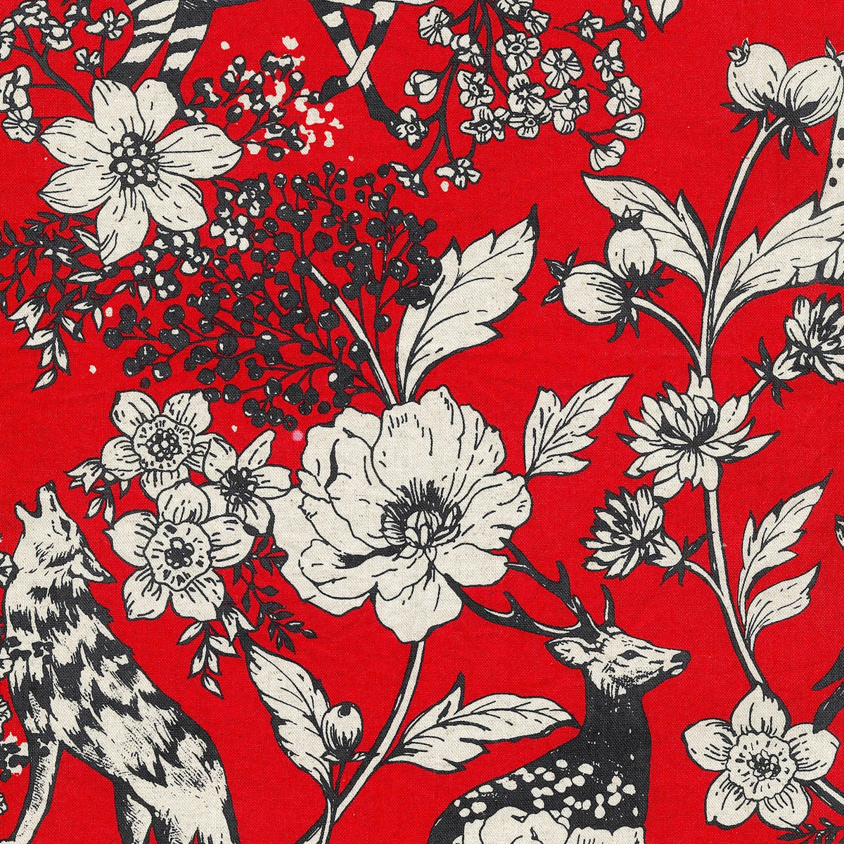 Echino Cotton/Linen Canvas, Wonder - Red