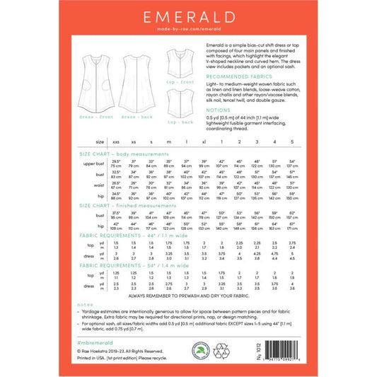 Made by Rae Emerald Dress, Sizes XXS - Plus Size 5