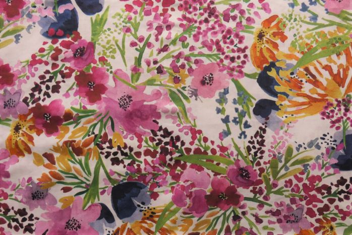 Lady McElroy, Viscose Challis Lawn, Field of Flowers