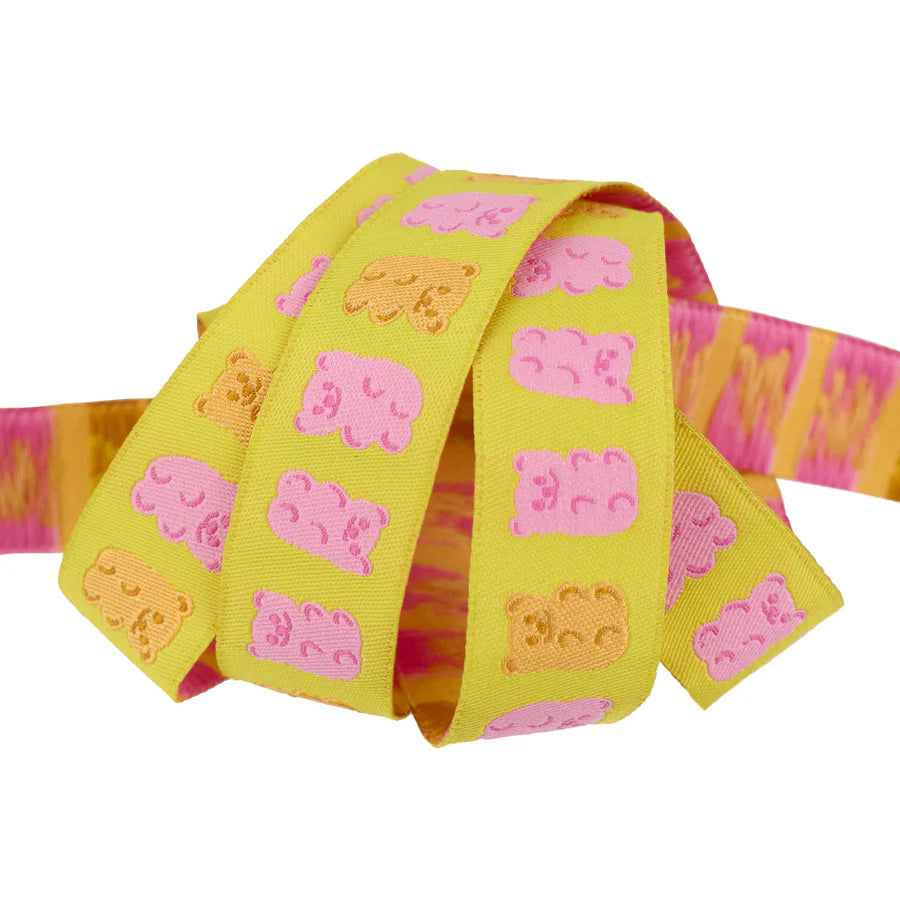 Woven Ribbon, Gummy Bears, 7/8"