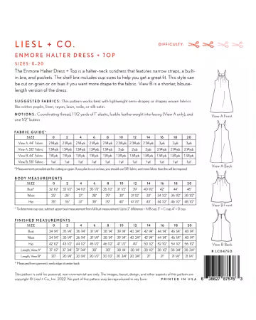 Liesl + Co Enmore Halter Dress + Top, Size 0-20