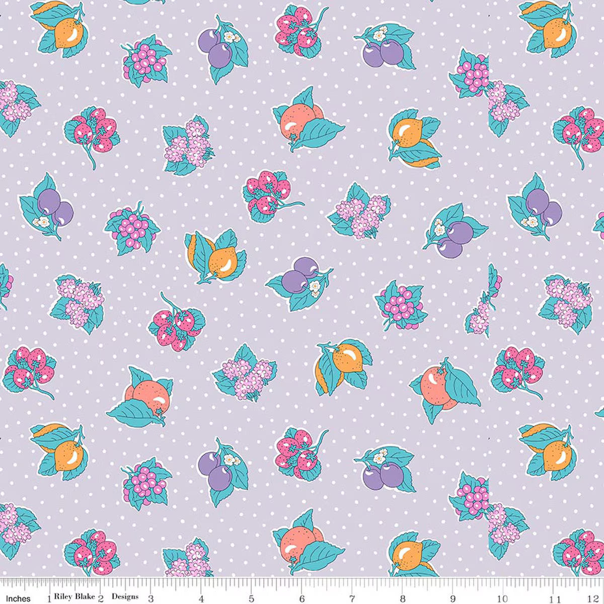 Liberty of London Cotton Sheeting, Polka Fruit