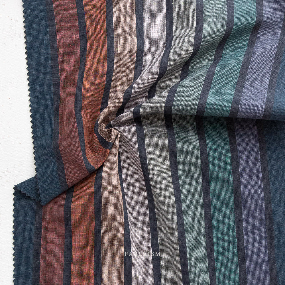 Fableism Woven Cotton, Monarch Grove, Wings in Dark Navy