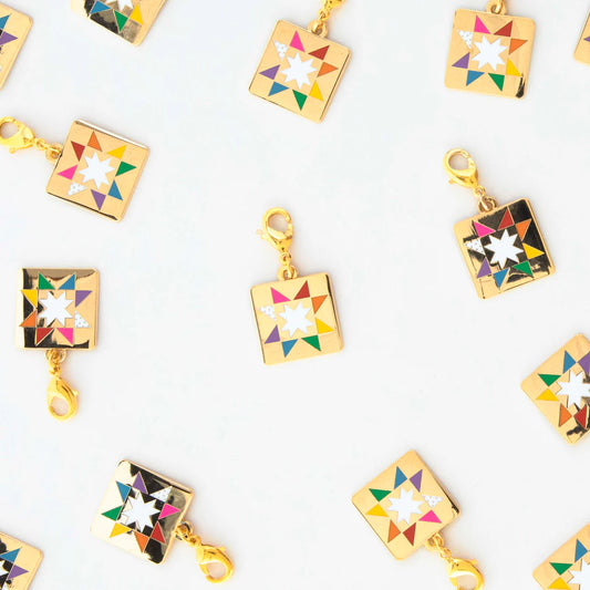 Removable Zipper Charm, Quilt Star, Sewing Machine or Stork
