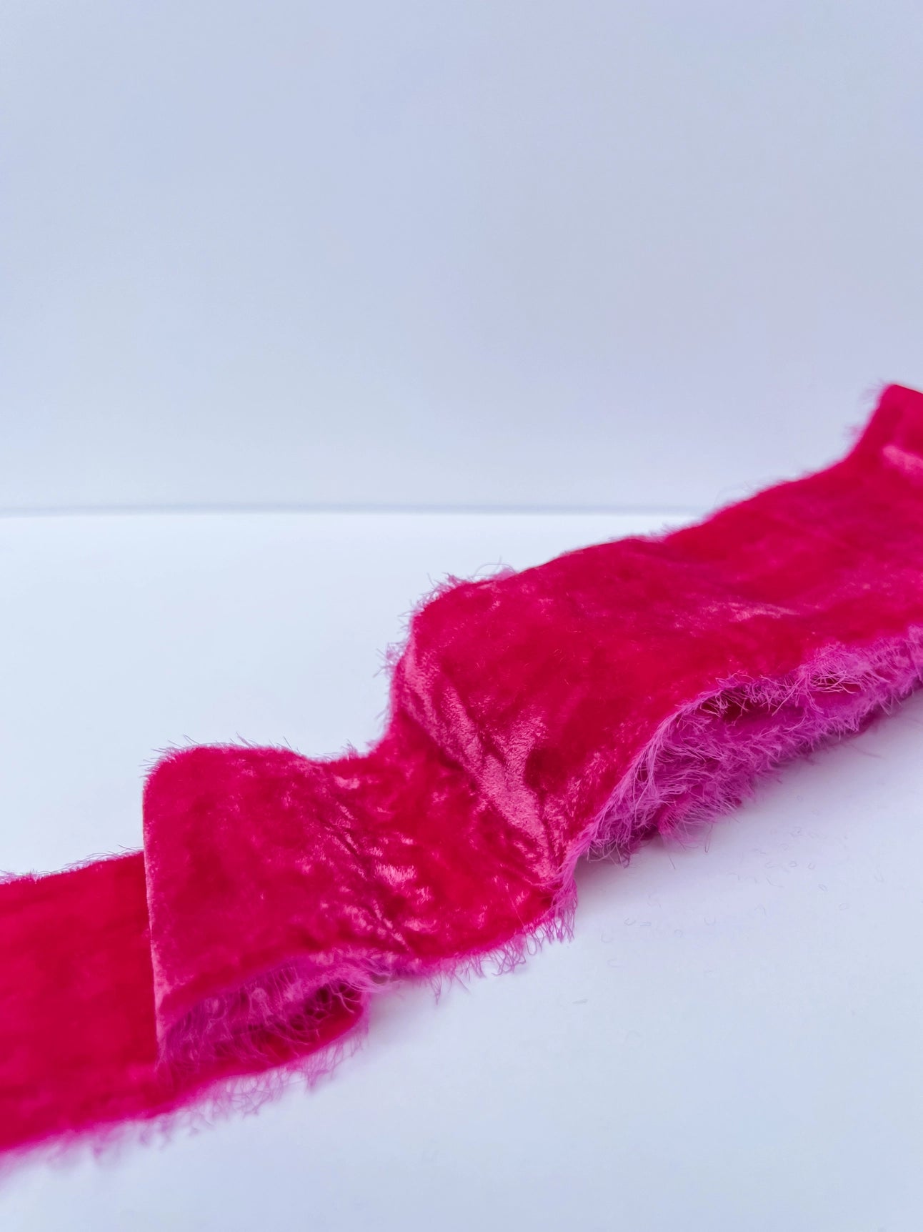 Velvet Ribbon, Raw Edge, 1.25" and 2"
