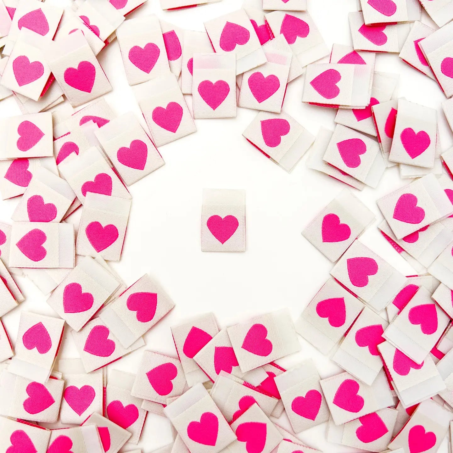 Sarah Hearts Labels, Pink Heart