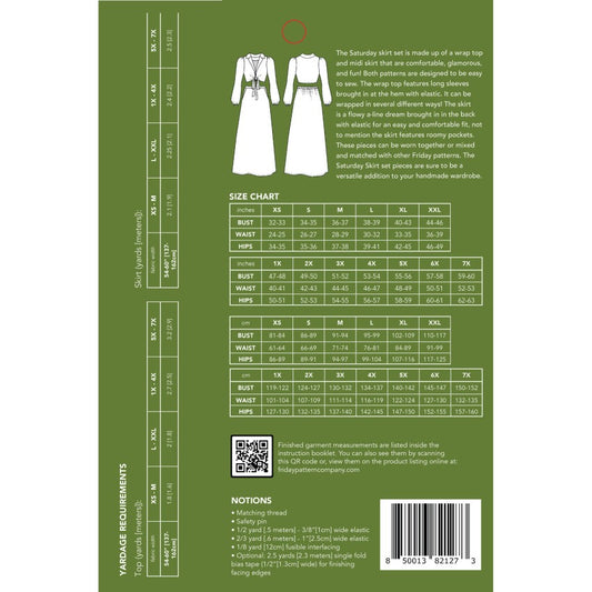 Friday Pattern Co. The Saturday Skirt Set