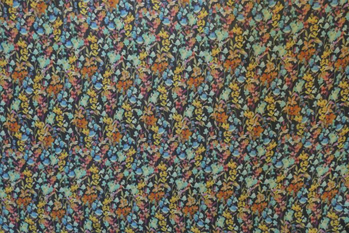 Lady McElroy, Silk/Cotton Voile, Sonia Blue Floral