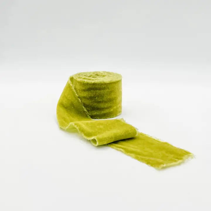 Velvet Ribbon, Raw Edge, 1.25" and 2"