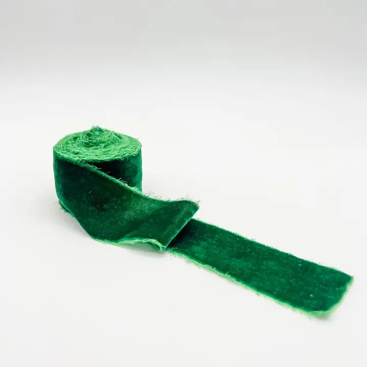 Velvet Ribbon, Raw Edge, 1.25" and 2"