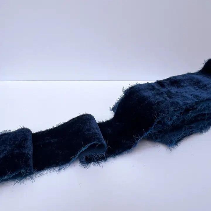 Velvet Ribbon, Raw Edge, 1.25" and 2"