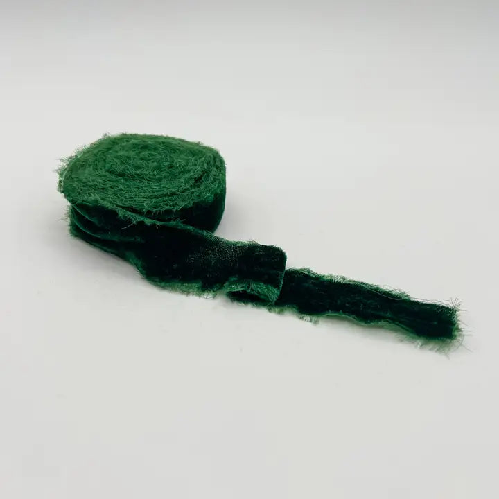 Velvet Ribbon, Raw Edge, 1.25" and 2"