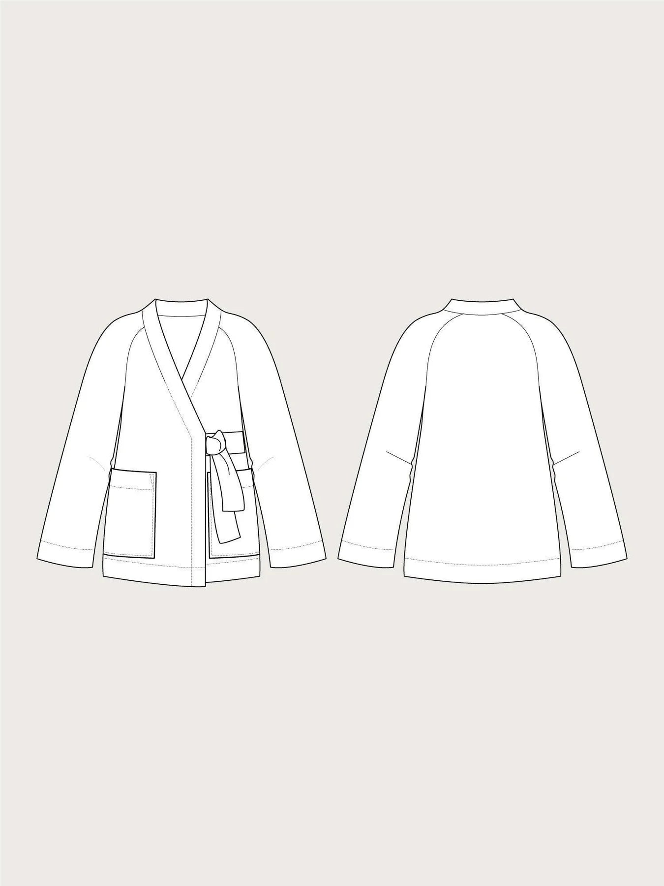The Assembly Line Wrap Jacket, Size XS-3XL
