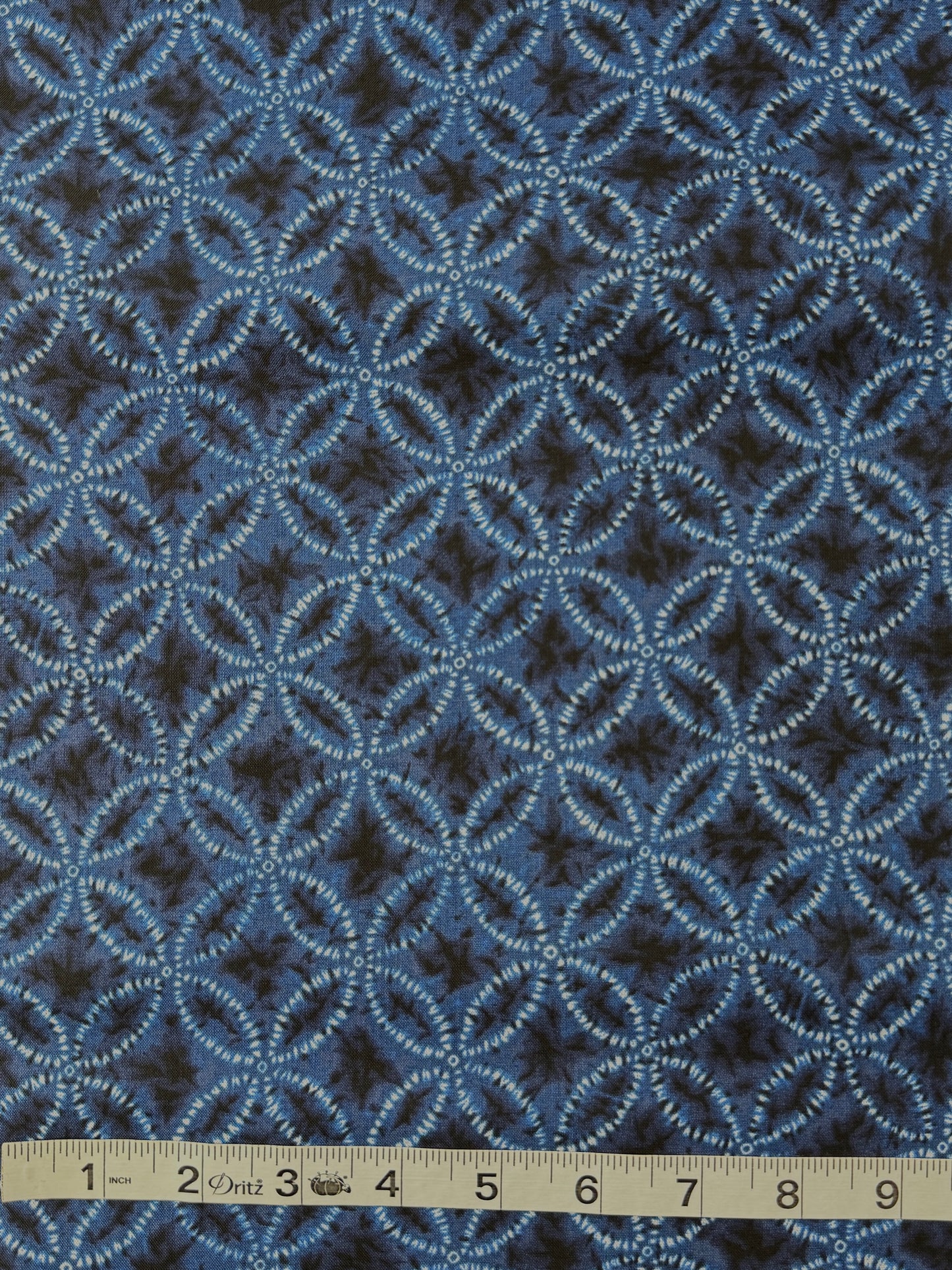 Sevenberry Cotton Shirting, Shibori Style - White Indigo Shippo