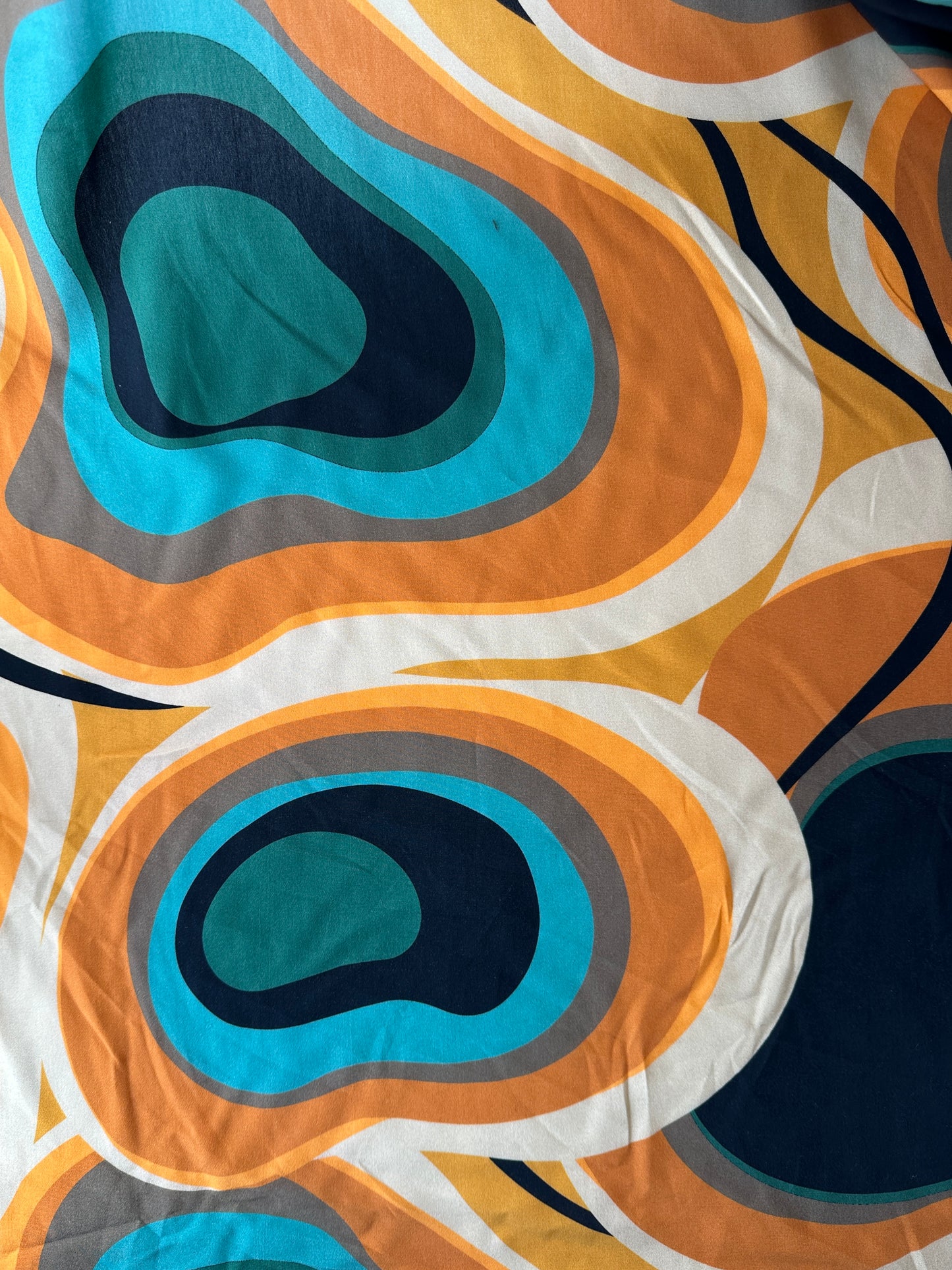 Viscose Challis, Free Form Print