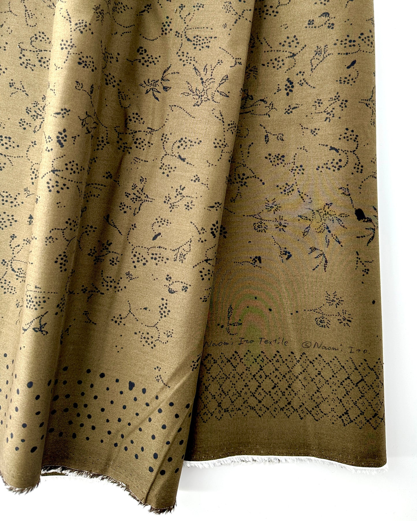 nani IRO, Cotton Lawn, Bear Fruits Khaki
