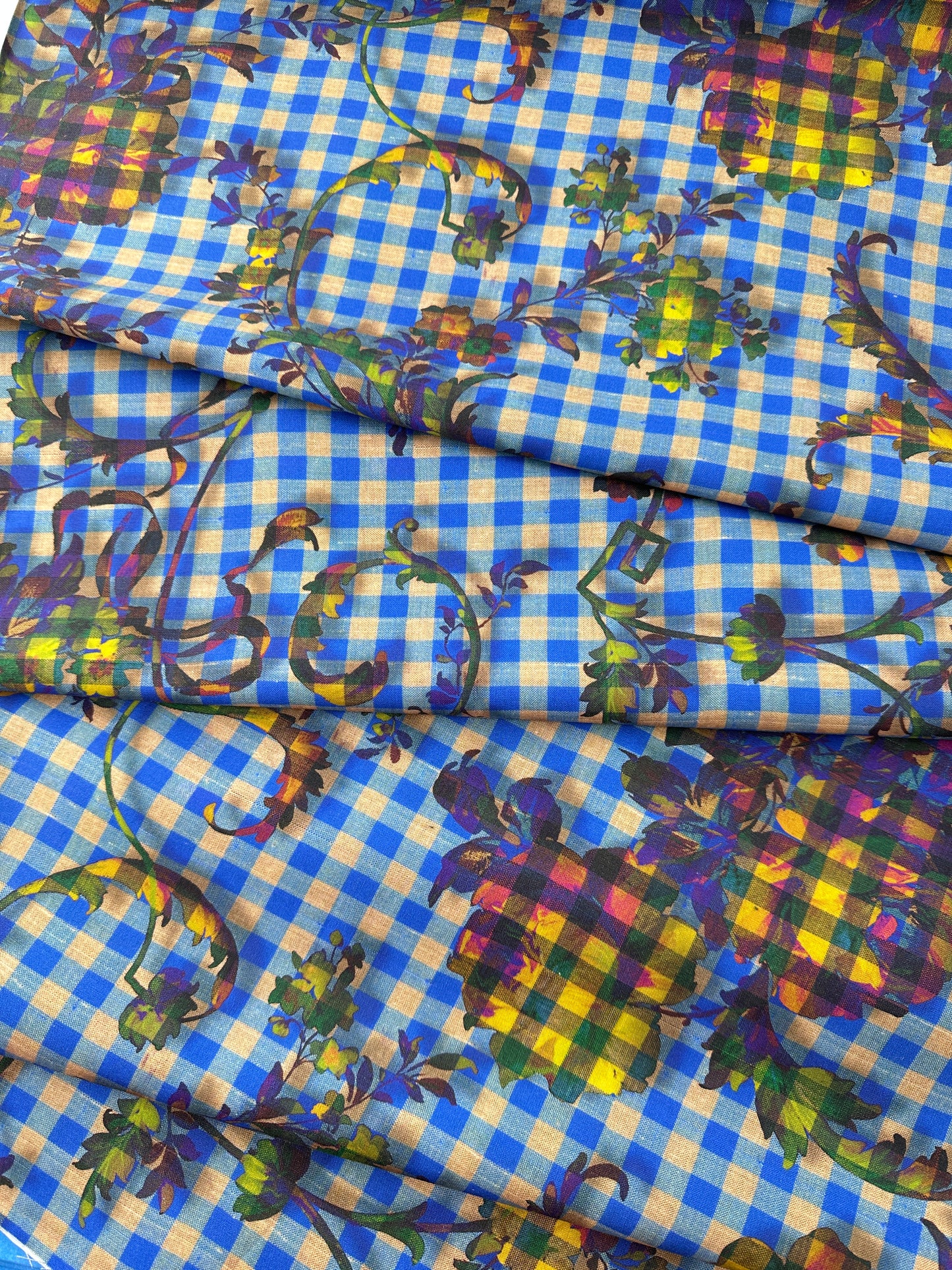 Nora Cotton Sheeting, Floral Gingham