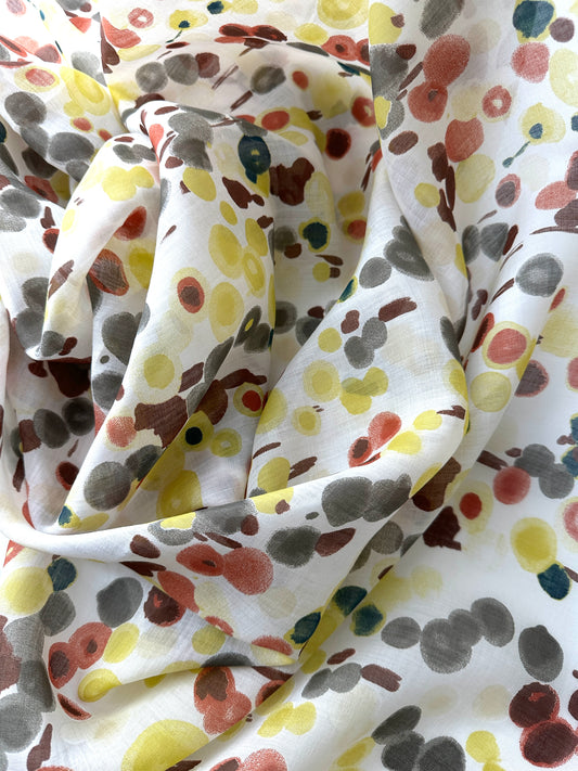 Cotton Voile, Multi-Color Print