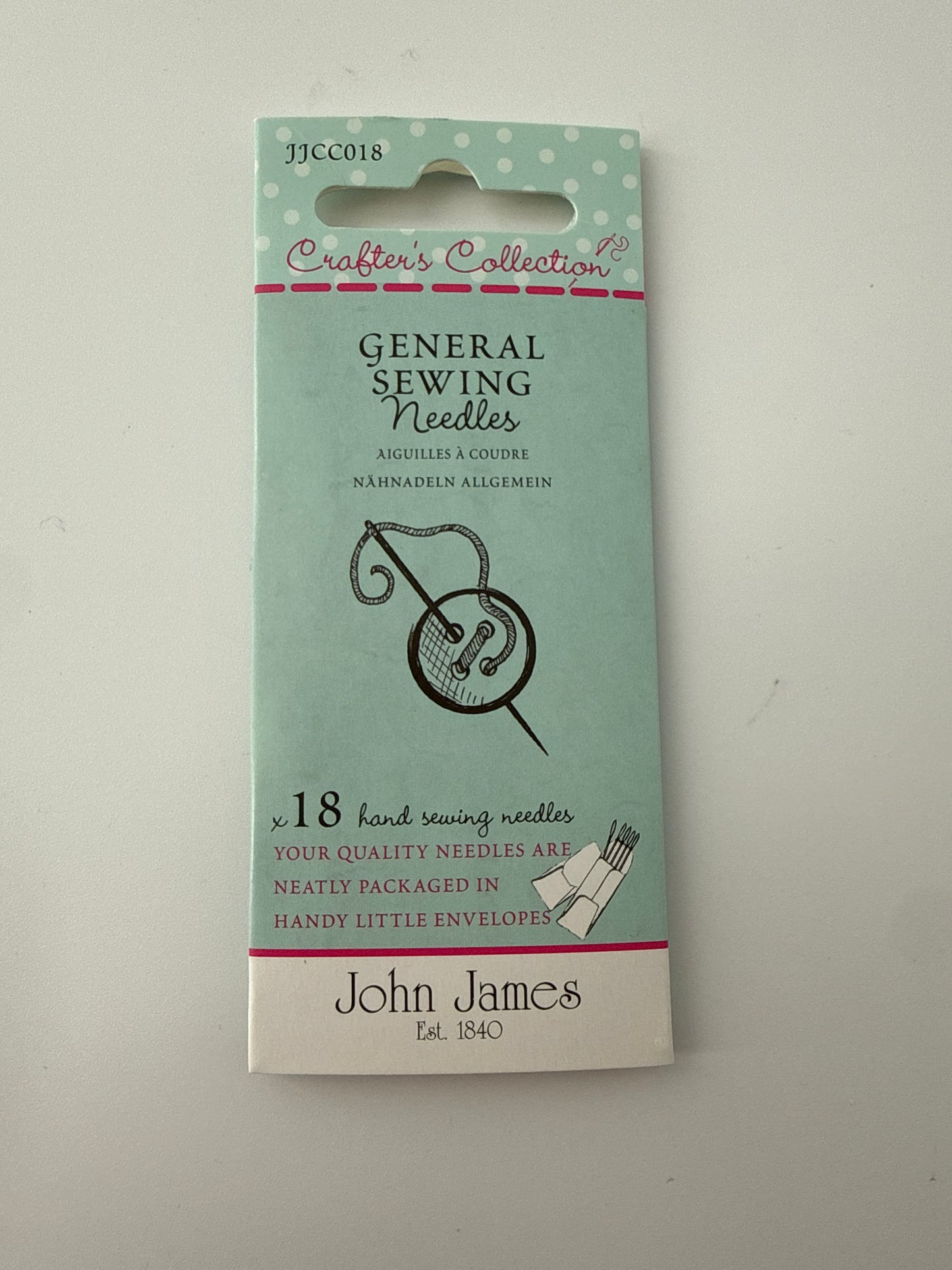 John James 18 Hand Sewing Needles