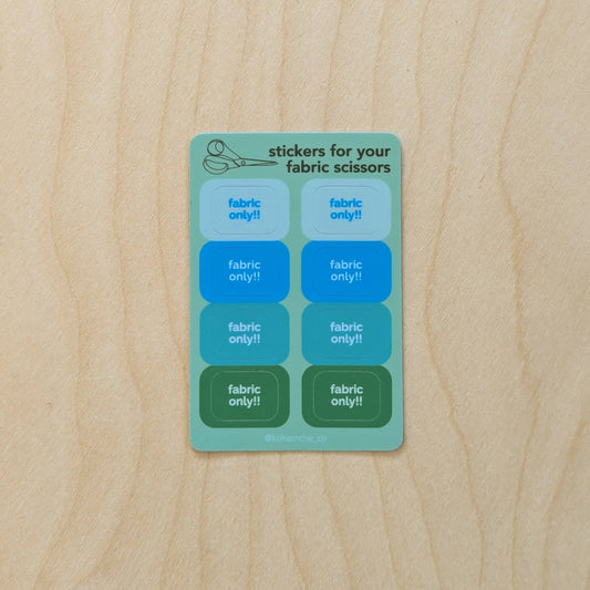 "Fabric Only" Stickers
