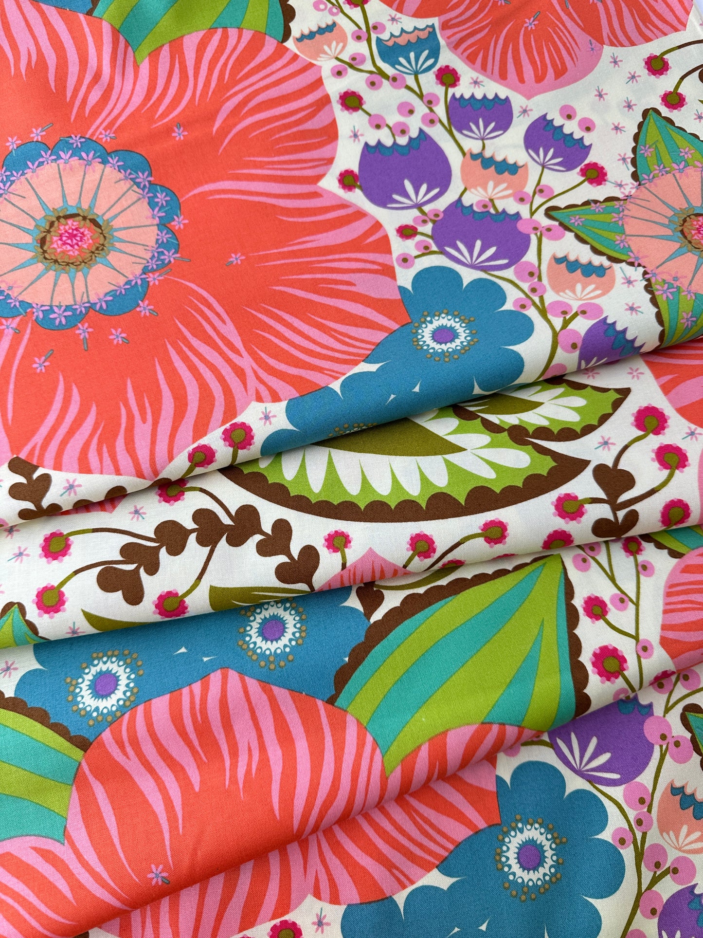 Anna Maria Cotton Sheeting, Overdressed, Honorable Mention in Coral