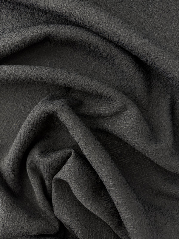 Rayon Jacquard, Cat's Eye - Black