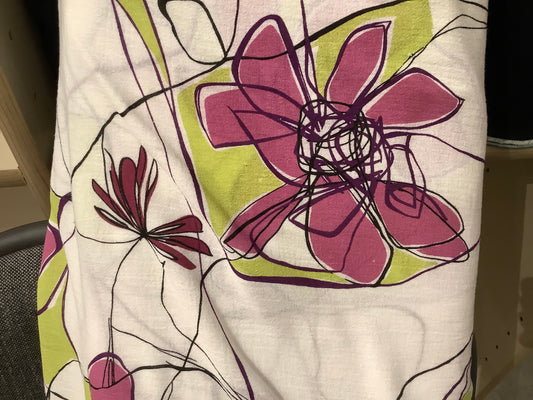 Cotton Gauze, Abstract Flower Print