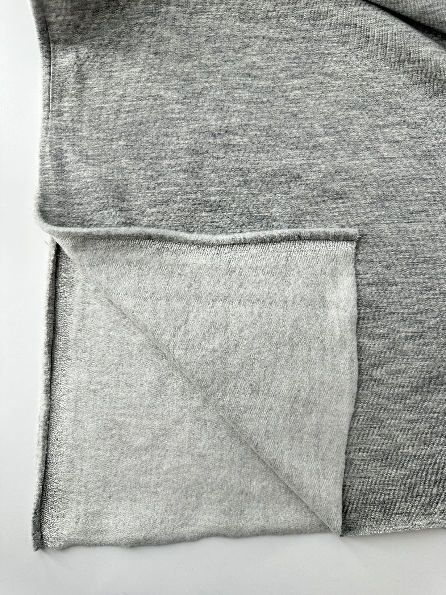 Sweatshirt Fleece, Rayon/Spandex, 225 gsm – Lt Heather Gray