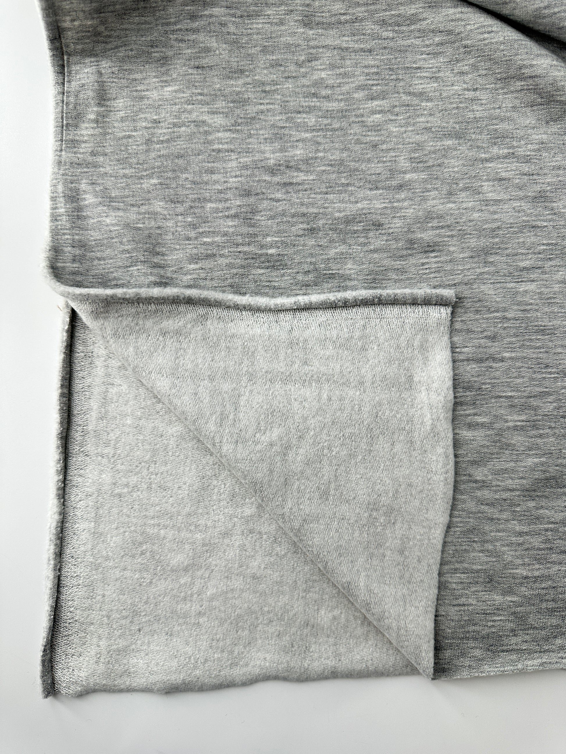 Sweatshirt Fleece, Rayon/Spandex, 225 gsm – Lt Heather Gray
