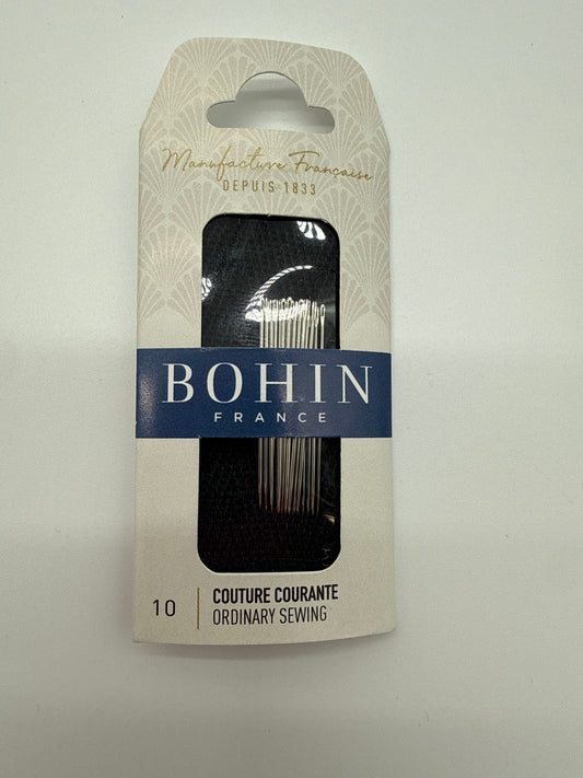 Bohin Hand Sewing Needles, Ordinary Sewing, Size 10