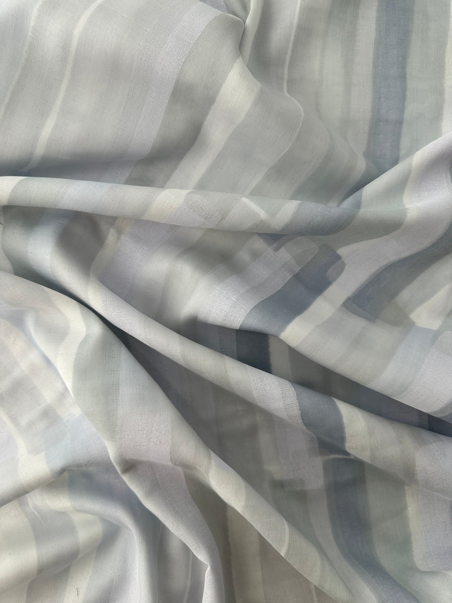 nani IRO Organic Cotton Double Gauze, Brushstrokes Blue