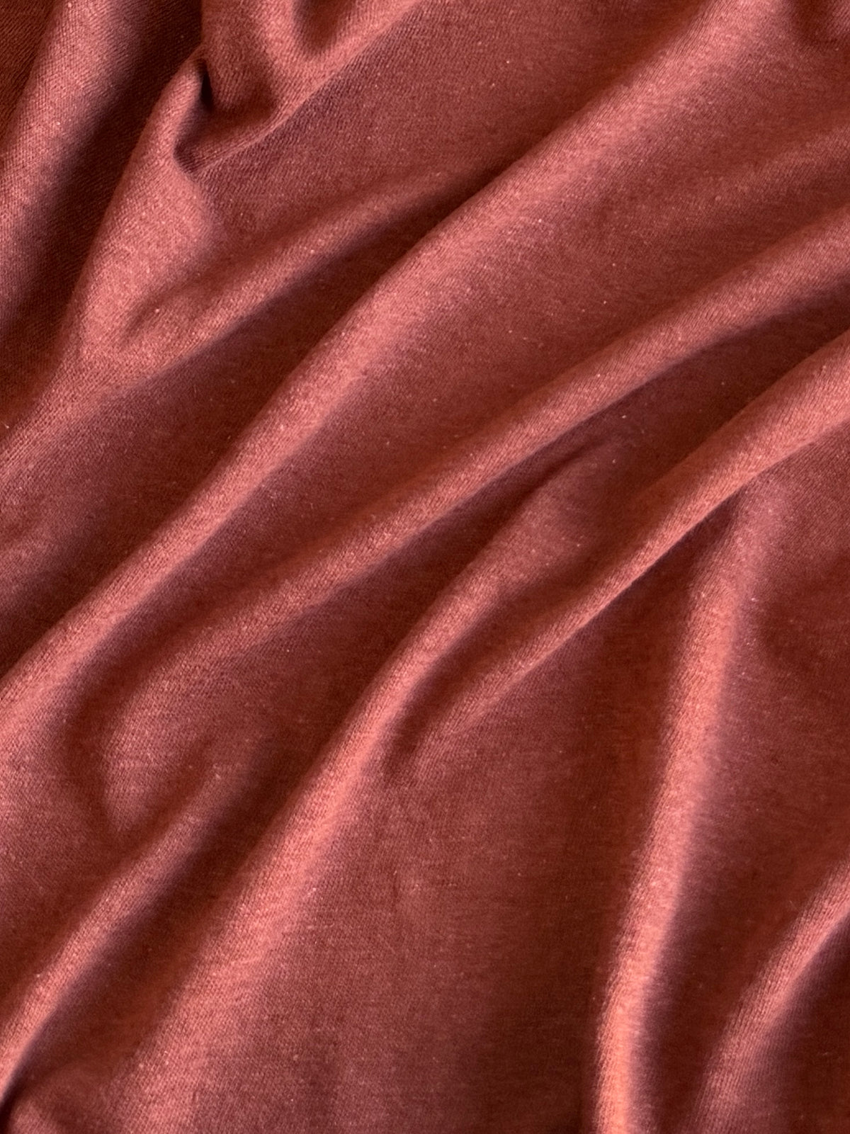 Linen Single Jersey, Rust, 180 gsm