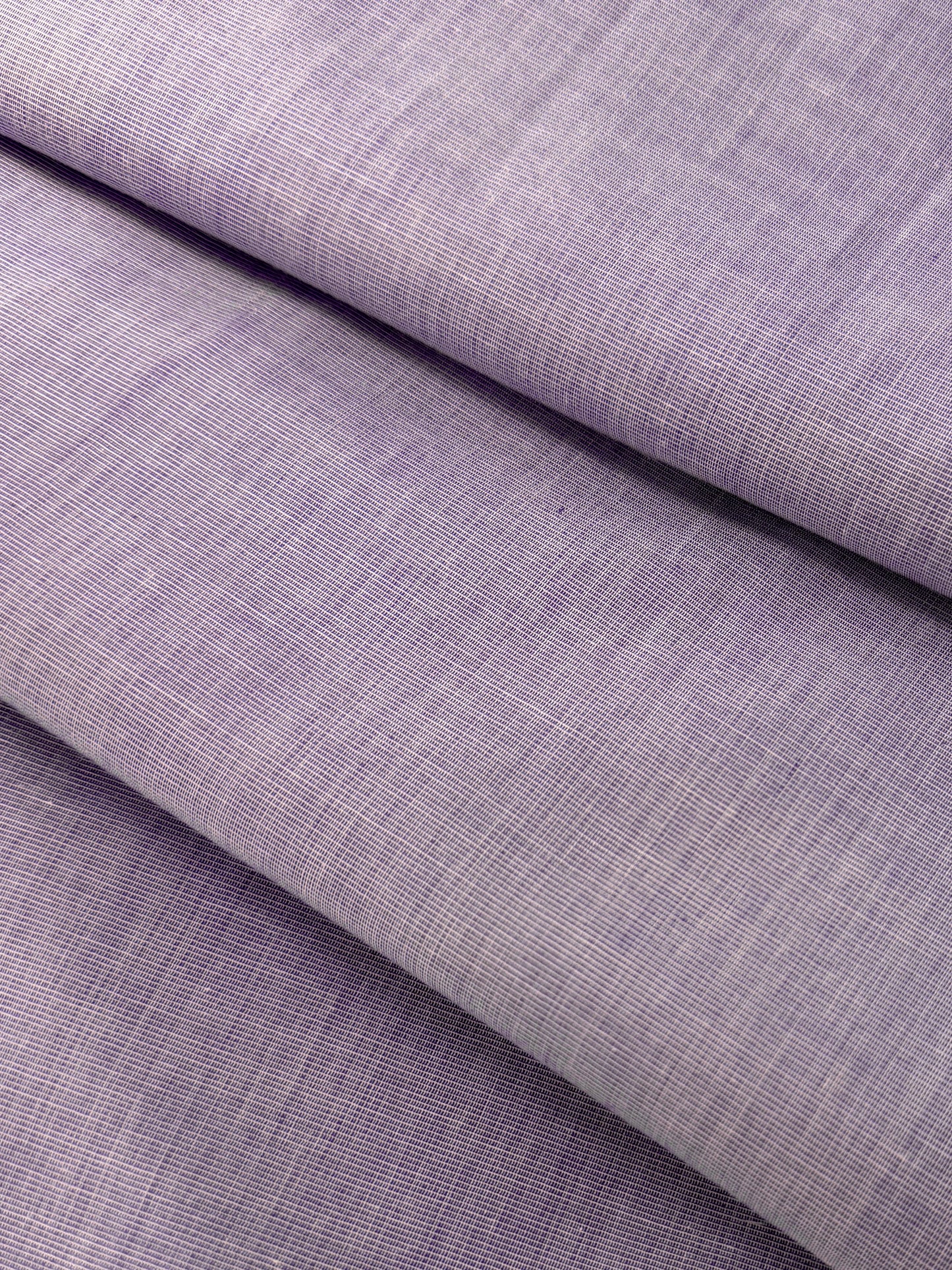 Cotton Shirting, Yarn Dye Micro Check  - Lavender