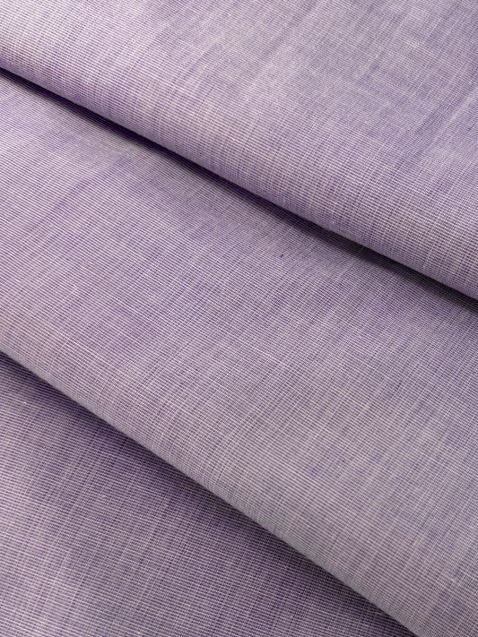 Cotton Shirting, Yarn Dye Micro Check  - Lavender