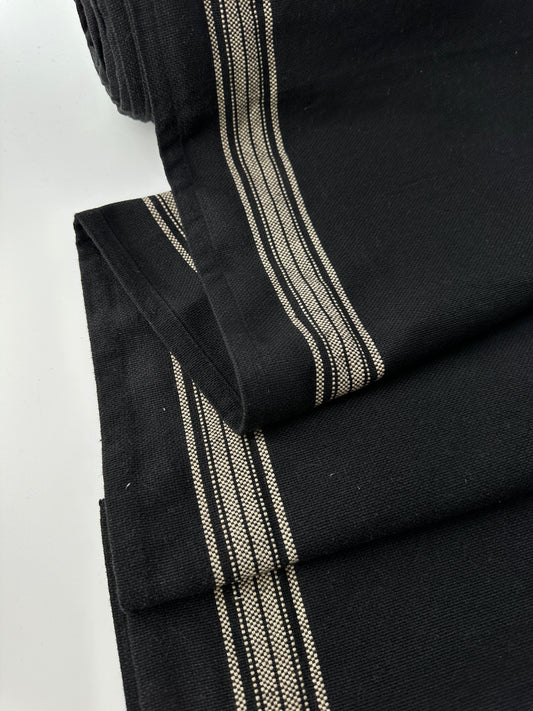 Cotton Toweling, Finished Sides – Ivory Plaid