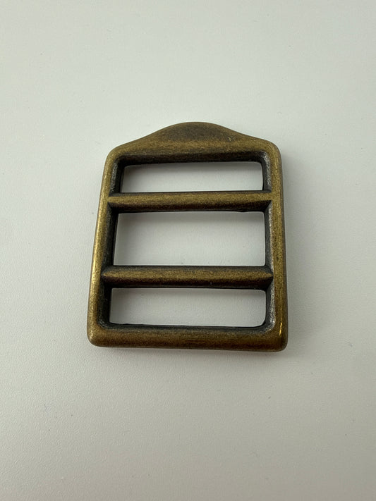 Ladder Buckle, Old Brass, 1"