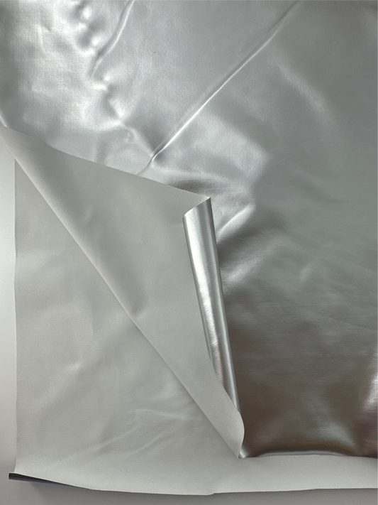 Polyester/Spandex Knit, Foil, Silver