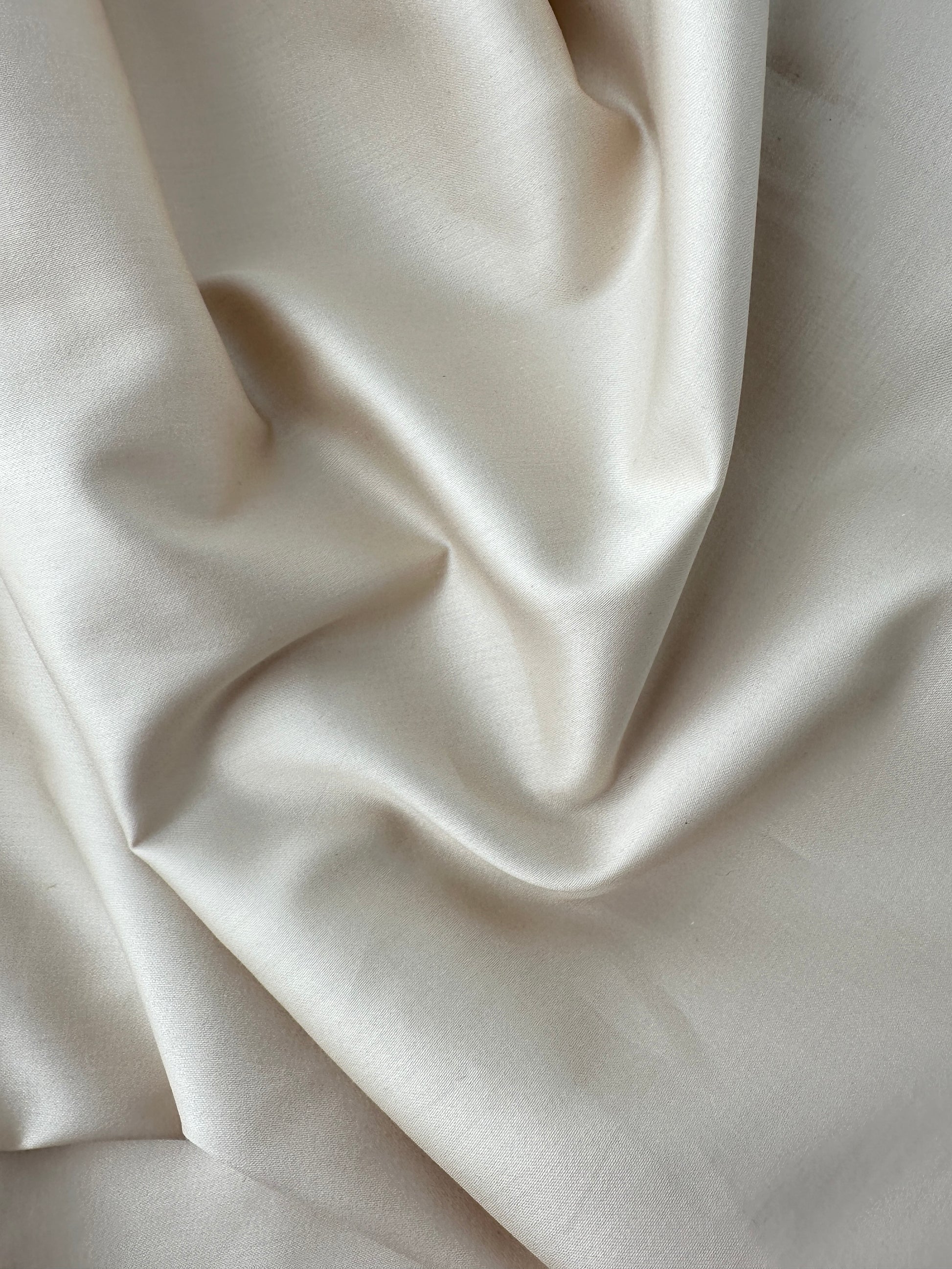 Cotton Sateen, Solid – Cream