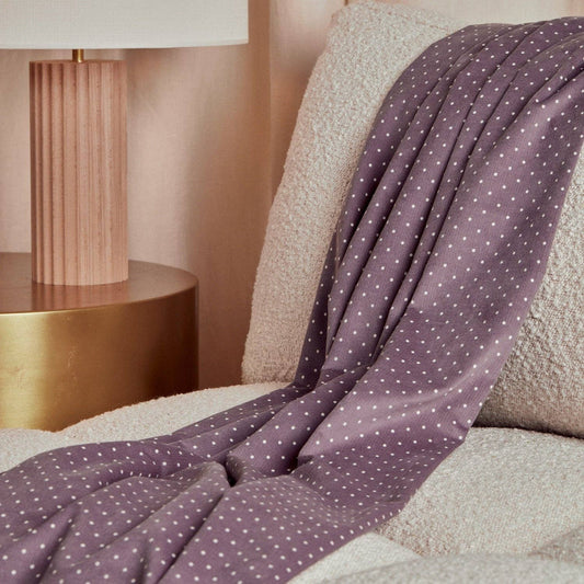 Atelier Brunette Cotton Corduroy, 21 wale, Lavender Mini Dot