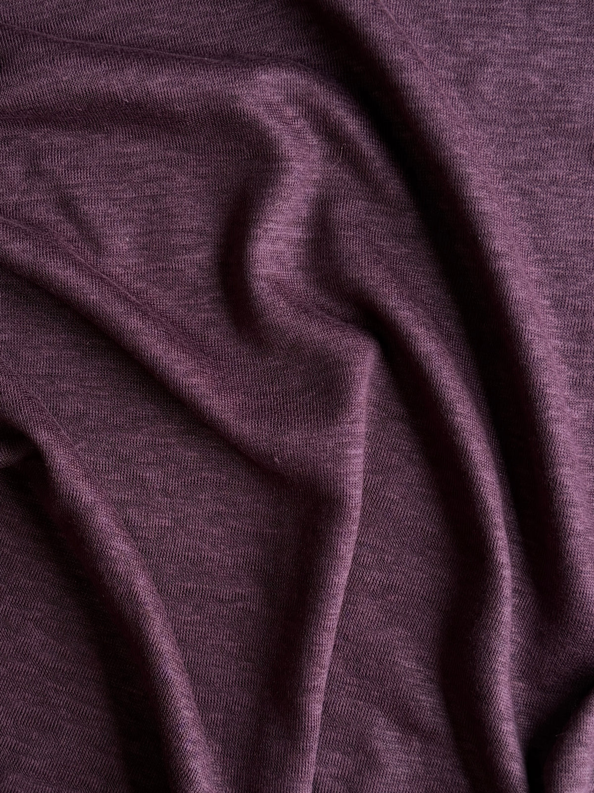 Linen Single Jersey, Plum, 180 gsm