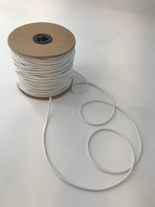 Round Elastic Cord, Braided, 1/8"