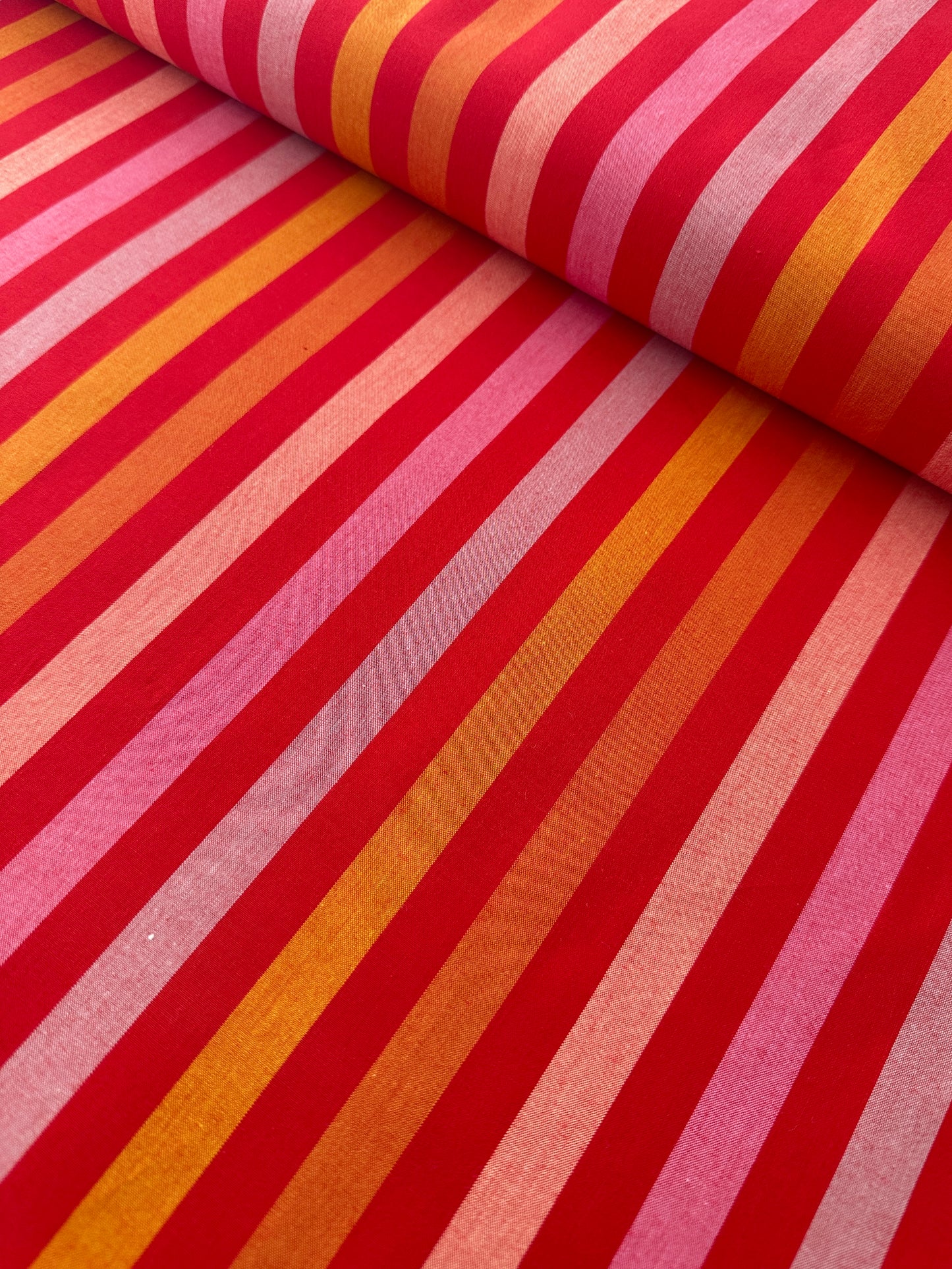 AGF Premium Cotton, Picnic Wovens, Stripe- Fruit Salad