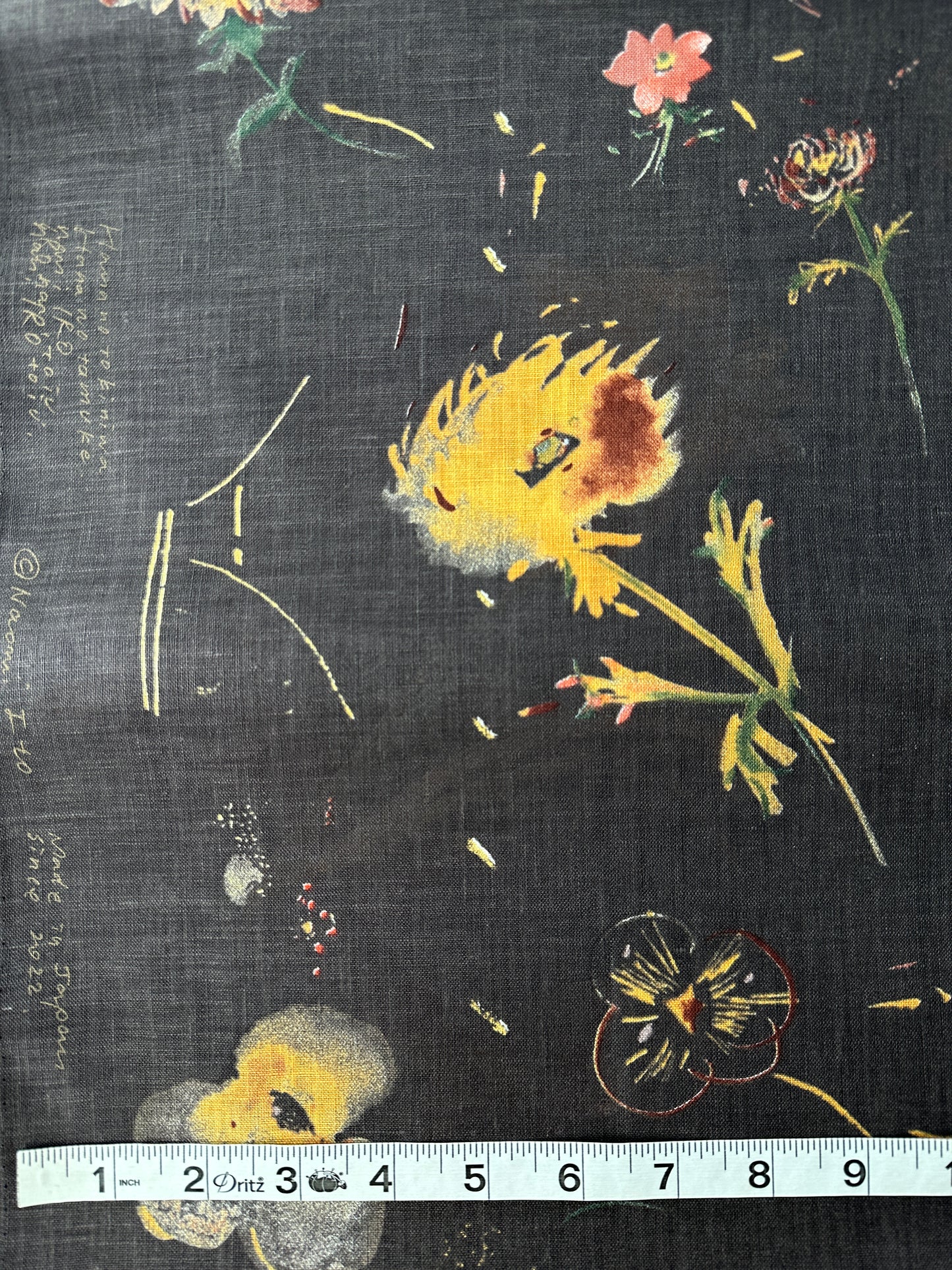 nani IRO Linen Sheeting, Hana no toki niwa