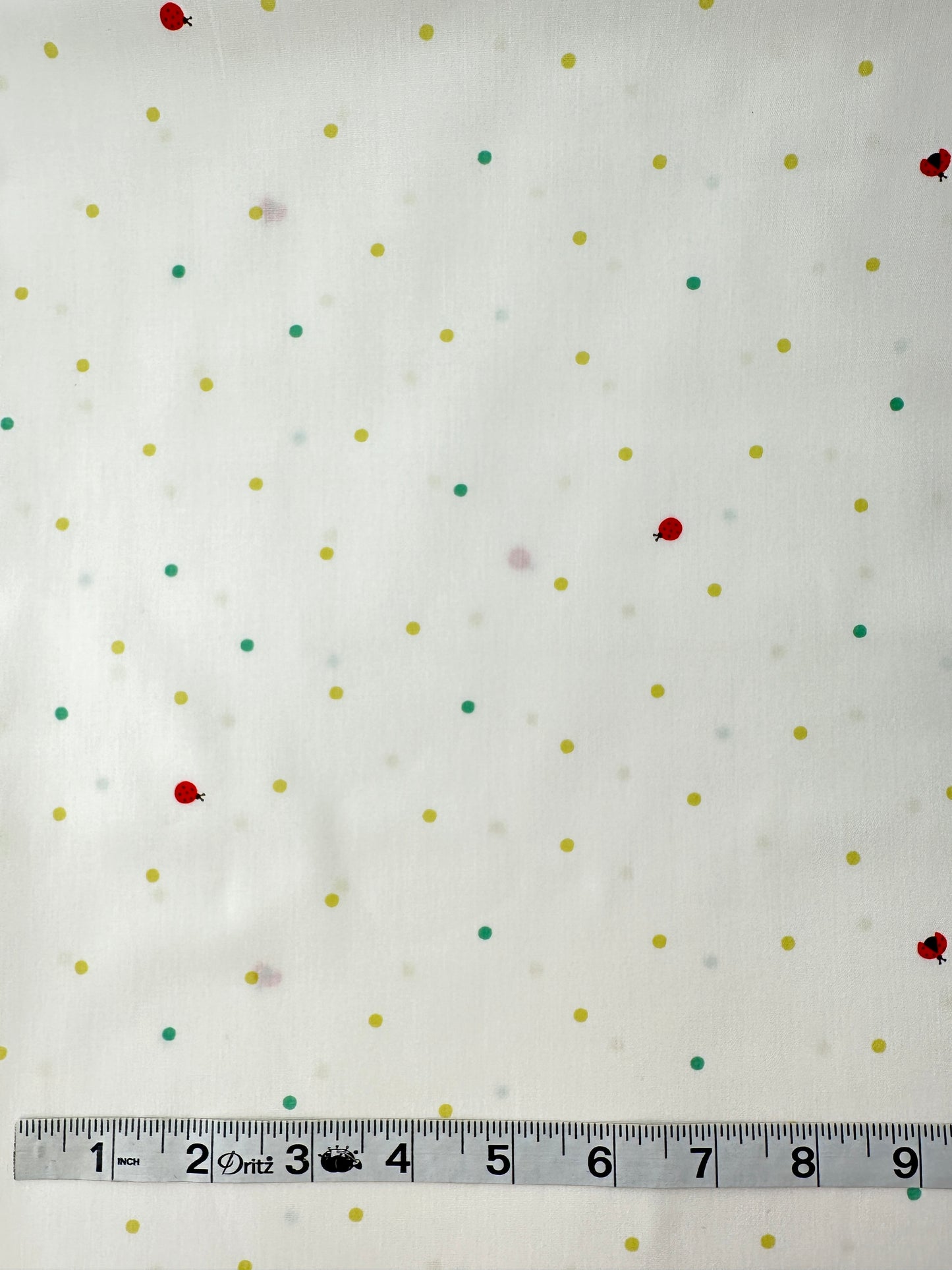Japanese Cotton Poplin, Ladybug Print